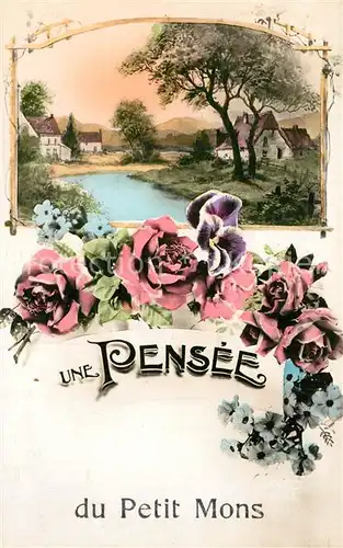 AK / Ansichtskarte Mons_Belgien Une Pensee du Petit Mons Mons Belgien