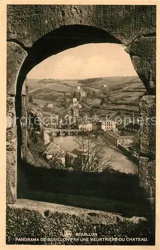 AK / Ansichtskarte Bouillon Panorama par une Meurtriere du Chateau Bouillon