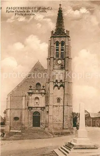 AK / Ansichtskarte Fauquembergues Eglise Ogivale du XIIIe siecle Fleche dentelee Fauquembergues