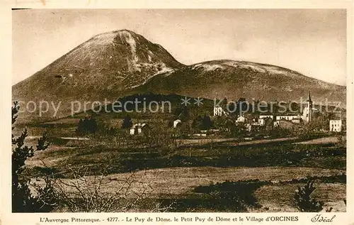 AK / Ansichtskarte Orcines Panorama vue sur le Puy de Dome Orcines