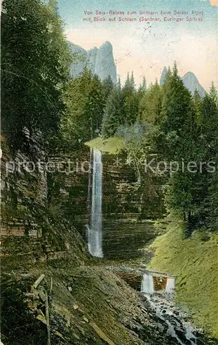 AK / Ansichtskarte Seis_Schlern Ratzes Wasserfall Seis_Schlern