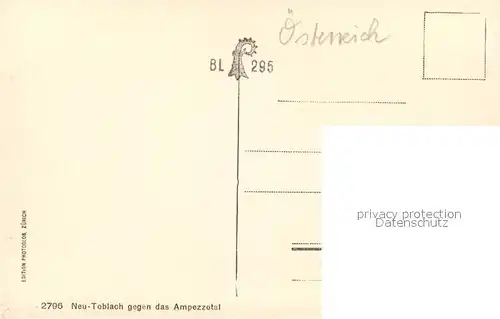AK / Ansichtskarte Neu Toblach Ampezzotal 