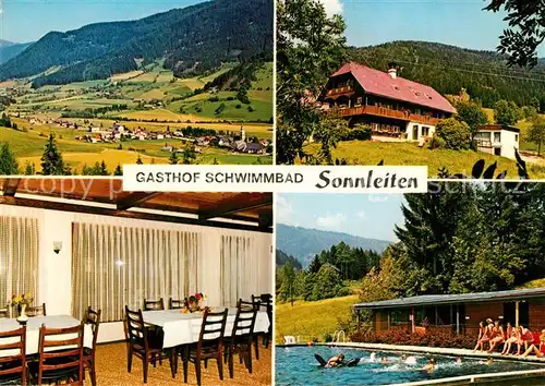 AK / Ansichtskarte Gnesau Gasthof Schwimmbad Sonnleiten  Gnesau