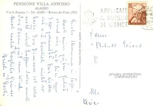 Alassio Pensione Villa Anfosso Alassio