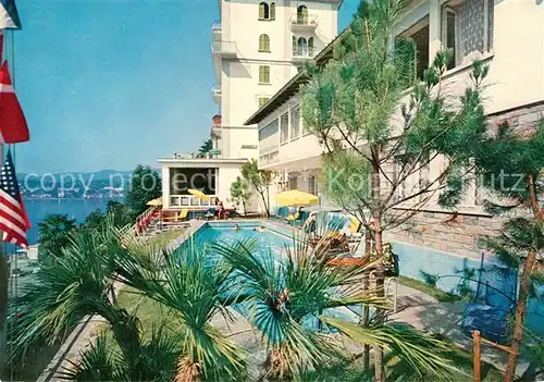 AK / Ansichtskarte Castagnola Cassarate Hotel M?ller e Belmonte Pool Castagnola Cassarate