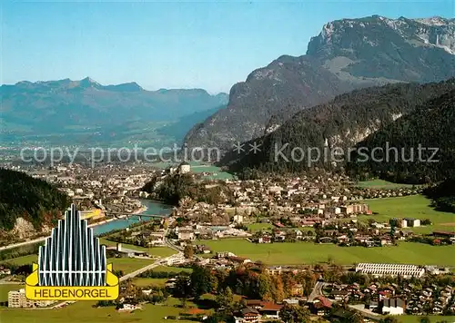 AK / Ansichtskarte Kufstein_Tirol Fliegeraufnahme am Fu?e des Kaisergebirges Heldenorgel Kufstein_Tirol