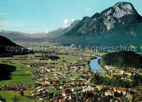 AK / Ansichtskarte Kufstein_Tirol Fliegeraufnahme Grenzstadt gegen Pending Fliegeraufnahme Kufstein_Tirol