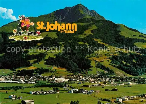 AK / Ansichtskarte St_Johann_Tirol Fliegeraufnahme mit Kitzb?heler Horn St_Johann_Tirol