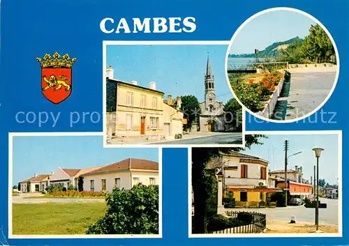 AK / Ansichtskarte Cambes_Gironde Eglise Bord de la Garonne  Cambes Gironde