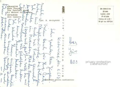 Krakow_Krakau Dom Turysty Krakow Krakau