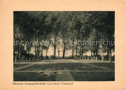 AK / Ansichtskarte Courrieres Deutsche Kriegsgr?berst?tte  Courrieres