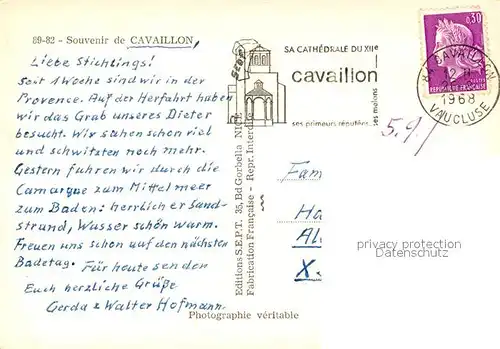 AK / Ansichtskarte Cavaillon  Cavaillon