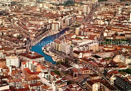 Milano Fliegeraufnahme Darsena di Porta Ticinese Milano