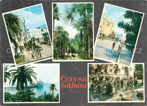 AK / Ansichtskarte Suchumi Hotel Riza Botanischer Garten Hafen Suchumi