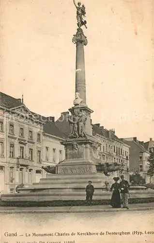 AK / Ansichtskarte Gand_Belgien Le Monument Charles de Kerckhove de Denterghem Gand Belgien