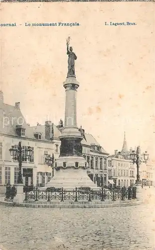 AK / Ansichtskarte Tournai Le monument Francais Tournai