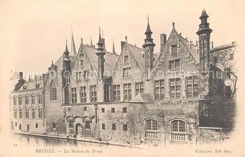 AK / Ansichtskarte Bruges_Brugge_Flandre La Maison du Franc 