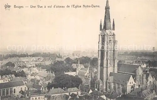 AK / Ansichtskarte Bruges_Brugge_Flandre Une Vue a vol doiseau de lEglise Notre Dame 