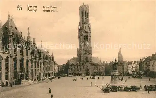 AK / Ansichtskarte Bruges_Brugge_Flandre Grand Place 