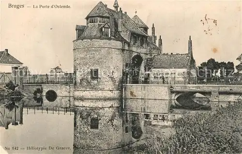 AK / Ansichtskarte Bruges_Brugge_Flandre La Porte d Ostende 