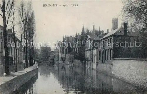 AK / Ansichtskarte Bruges_Brugge_Flandre Quai Vert 