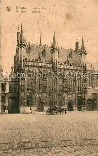 AK / Ansichtskarte Bruges_Brugge_Flandre Hotel de Ville 