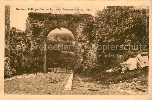 AK / Ansichtskarte Sautour La porte Romaine vue du haut Sautour