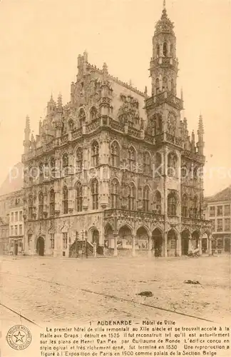 AK / Ansichtskarte Audenarde Hotel de Ville Audenarde