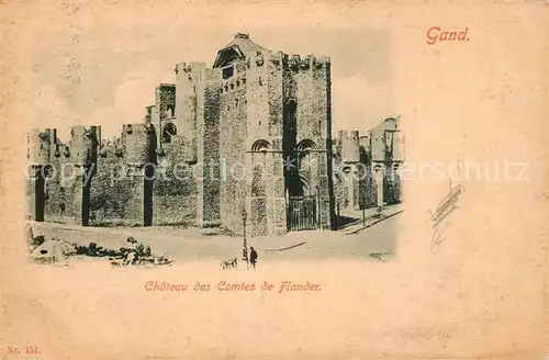 AK / Ansichtskarte Gand_Belgien Chateau des Comtes de Flander Gand Belgien