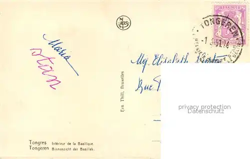 AK / Ansichtskarte Tongeren Binnenzicht der Basiliek Tongeren