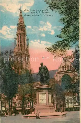AK / Ansichtskarte Anvers_Antwerpen Statue Peter Paul Rubens Anvers Antwerpen