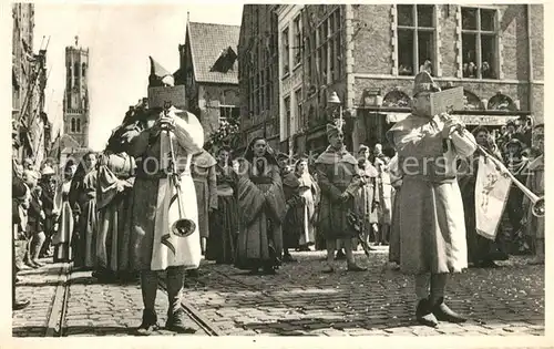 AK / Ansichtskarte Bruges_Brugge_Flandre Brugsche poorters en hun vrouwen zingen den zegetocht van het Bloed 