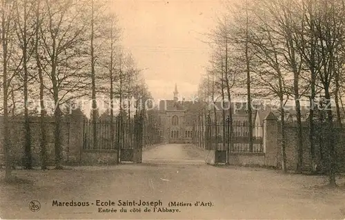 AK / Ansichtskarte Maredsous Ecole Saint Joseph Entree du cote de l Abbaye Maredsous