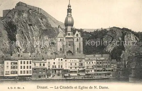 AK / Ansichtskarte Dinant_Wallonie La Citadelle Eglise de Notre Dame Dinant Wallonie
