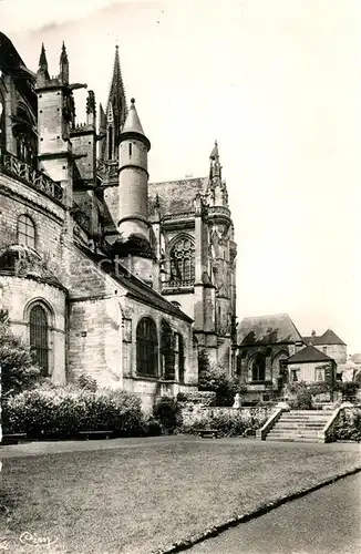 AK / Ansichtskarte Senlis_Oise La Cathedrale et les Jardins de l Eveche Senlis Oise