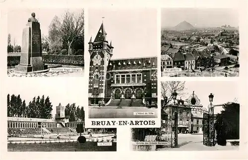 AK / Ansichtskarte Bruay_en_Artois Monument Piscine Hotel de Ville Entree des Grands Bureaux Bruay_en_Artois