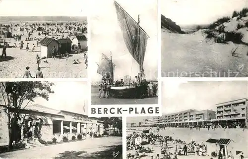 AK / Ansichtskarte Berck Plage Vues divers Plage Bateau de peche les dunes Berck Plage