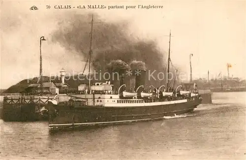 AK / Ansichtskarte Calais La Malle partant pour l Angleterre Calais