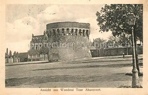 AK / Ansichtskarte Cambrai Tour Abancourt Cambrai