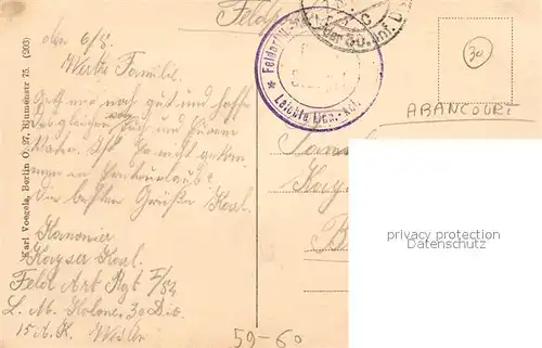 AK / Ansichtskarte Cambrai Tour Abancourt Cambrai