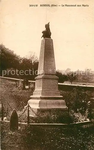 AK / Ansichtskarte Auneuil Monument aux Morts Kriegerdenkmal Auneuil