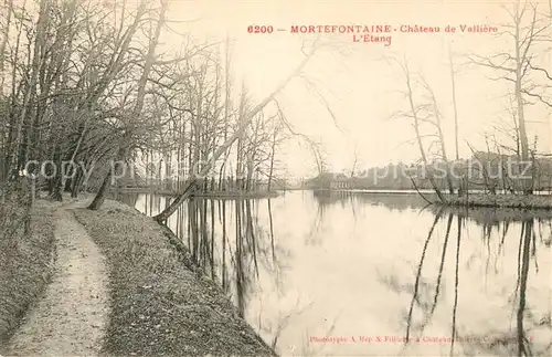 AK / Ansichtskarte Mortefontaine_Oise Chateau de Valliere Etang Mortefontaine Oise