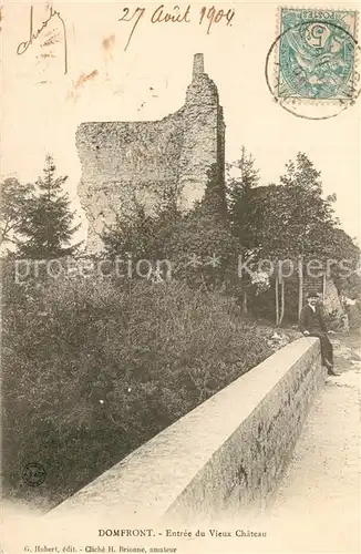 AK / Ansichtskarte Domfront_Orne Entree du vieux chateau Ruines Domfront Orne