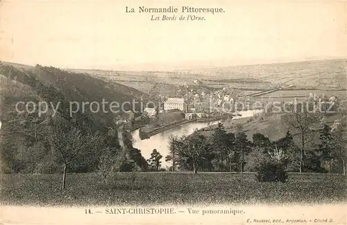 AK / Ansichtskarte Saint Christophe de Chaulieu Vue panoramique les bords de l Orne Saint Christophe de Chaulieu