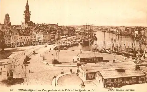 AK / Ansichtskarte Dunkerque Vue generale de la Ville et des Quais Dunkerque