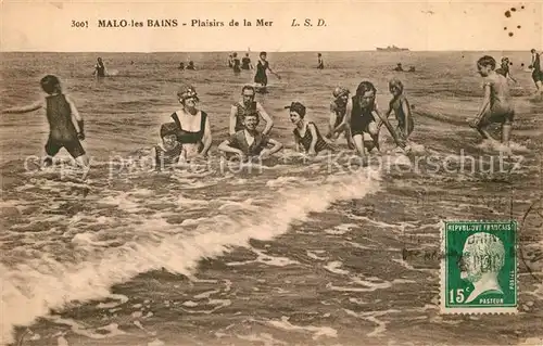 AK / Ansichtskarte Malo les Bains Plaisirs de la mer Malo les Bains