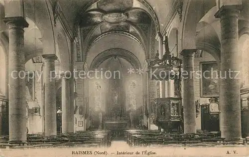 AK / Ansichtskarte Raismes Interieur de l Eglise Raismes