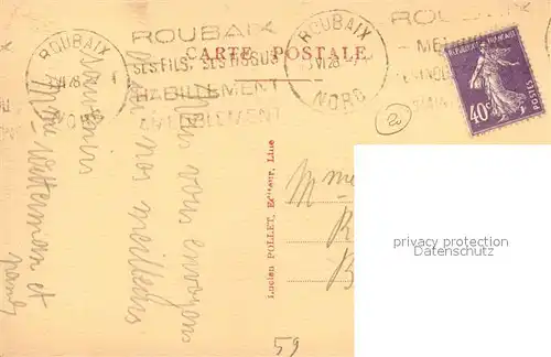 AK / Ansichtskarte Roubaix Monument aux Morts Kriegerdenkmal Roubaix