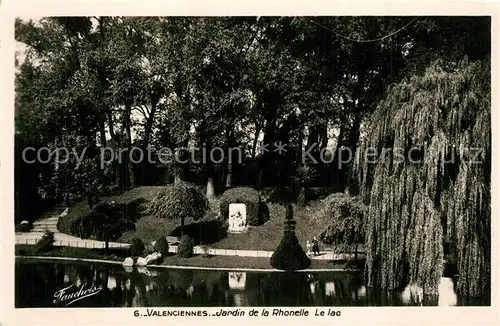 AK / Ansichtskarte Valenciennes Jardin de la Rhonelle le lac Valenciennes