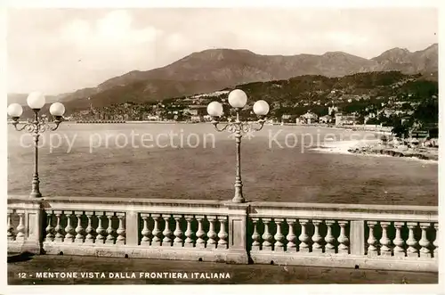 AK / Ansichtskarte Mentone_Menton Vista dalla Frontiera Italiana 